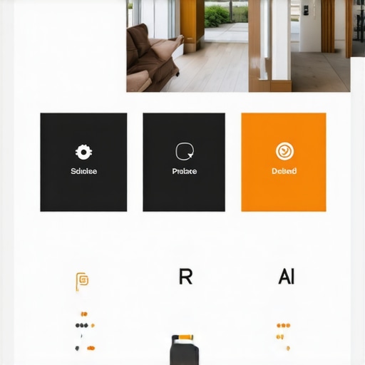 A digital interface showing smart home automation, privacy controls, and AI settings.