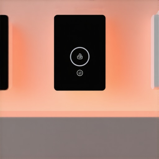 Futuristic smart home with interconnected devices and ambient lighting