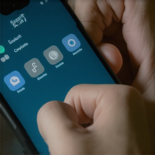 Person adjusting settings on a smartphone for smart device compatibility, security, and updates.