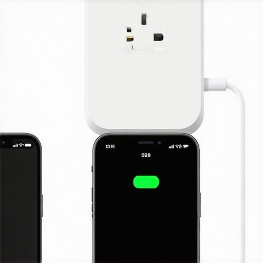 Smart plug connected to device with smartphone interface