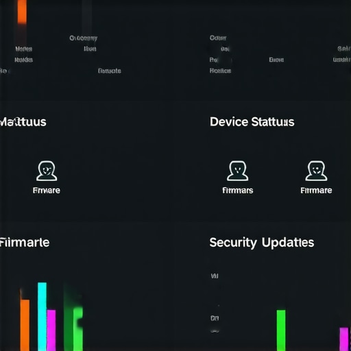 A user monitoring smart device statuses and updates on a digital dashboard
