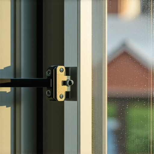 Sensor mounted near window detecting breaking glass vibrations