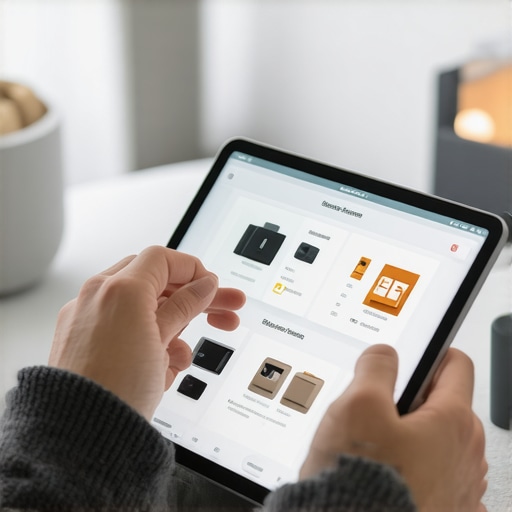 Person setting up multiple smart home devices on a tablet, illustrating advanced setup