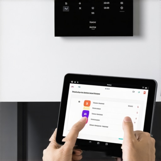 Smart homeowner monitoring device health on digital tablet